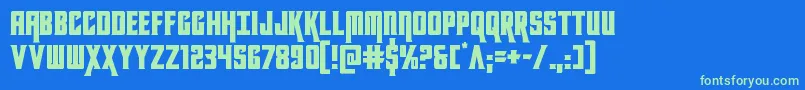 kondor Font – Green Fonts on Blue Background
