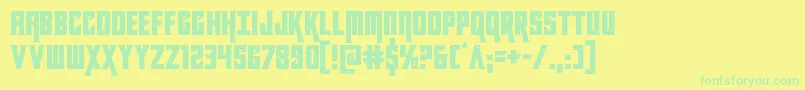 kondor Font – Green Fonts on Yellow Background