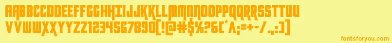 kondor Font – Orange Fonts on Yellow Background
