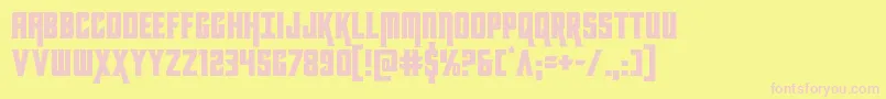 kondor Font – Pink Fonts on Yellow Background