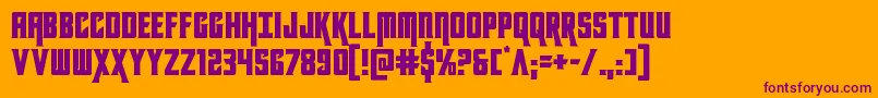 kondor Font – Purple Fonts on Orange Background