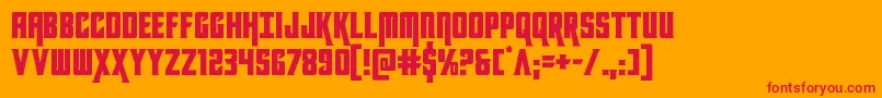 kondor Font – Red Fonts on Orange Background