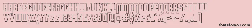 フォントkondor3d – ピンクの背景に黒い文字
