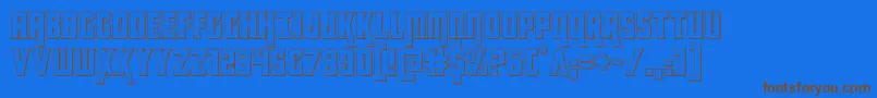 kondor3d Font – Brown Fonts on Blue Background