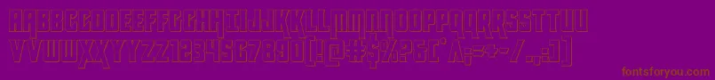 kondor3d-fontti – ruskeat fontit violetilla taustalla