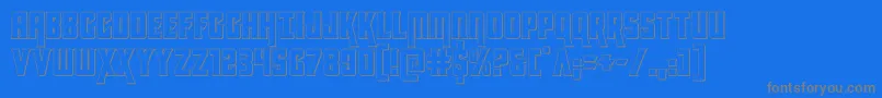 kondor3d-Schriftart – Graue Schriften auf blauem Hintergrund