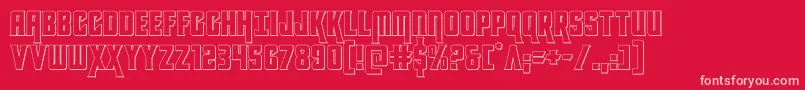 フォントkondor3d – 赤い背景にピンクのフォント