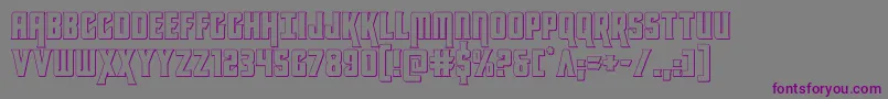 kondor3d Font – Purple Fonts on Gray Background