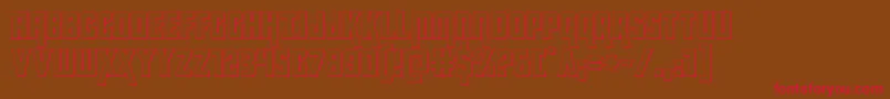 kondor3d-Schriftart – Rote Schriften auf braunem Hintergrund