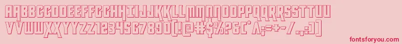kondor3d Font – Red Fonts on Pink Background