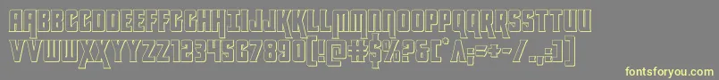 kondor3d Font – Yellow Fonts on Gray Background