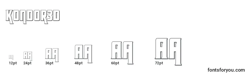 Размеры шрифта Kondor3d (131852)