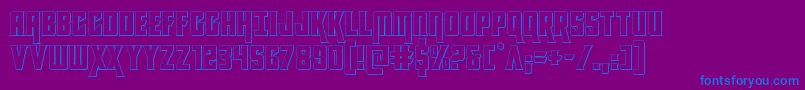 kondor3d-Schriftart – Blaue Schriften auf violettem Hintergrund