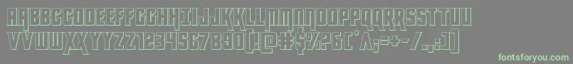 kondor3d Font – Green Fonts on Gray Background