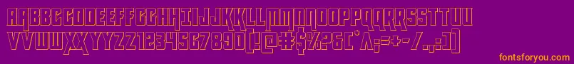 kondor3d Font – Orange Fonts on Purple Background