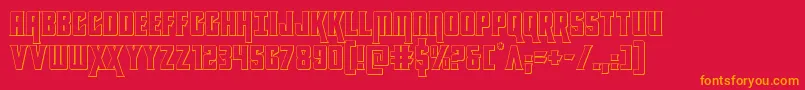 Шрифт kondor3d – оранжевые шрифты на красном фоне
