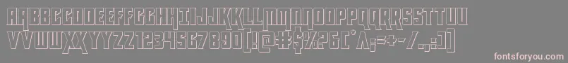 kondor3d Font – Pink Fonts on Gray Background
