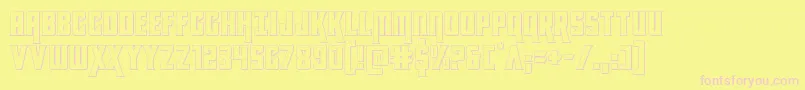 kondor3d Font – Pink Fonts on Yellow Background
