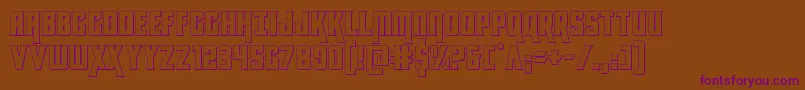 kondor3d Font – Purple Fonts on Brown Background