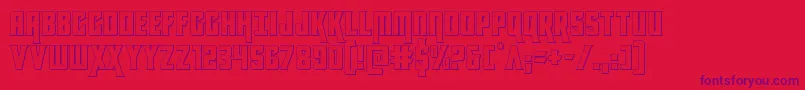 kondor3d Font – Purple Fonts on Red Background