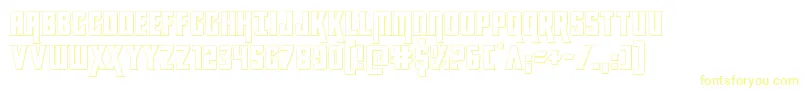 kondor3d Font – Yellow Fonts on White Background
