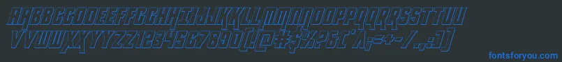 kondor3dital Font – Blue Fonts on Black Background