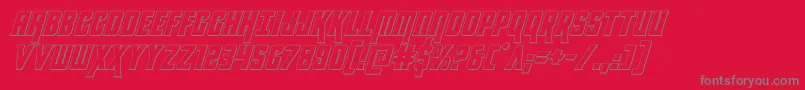 kondor3dital Font – Gray Fonts on Red Background