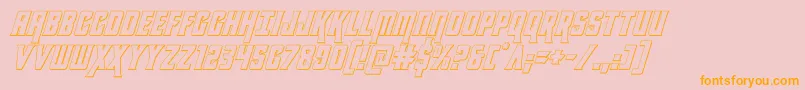 kondor3dital Font – Orange Fonts on Pink Background