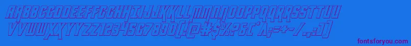 kondor3dital-Schriftart – Violette Schriften auf blauem Hintergrund