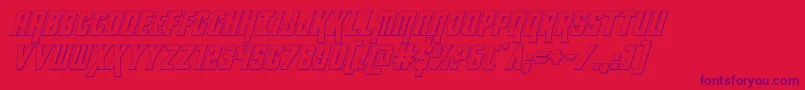 kondor3dital Font – Purple Fonts on Red Background