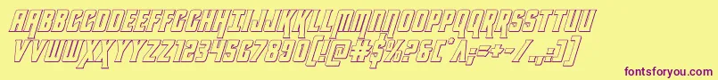 kondor3dital Font – Purple Fonts on Yellow Background