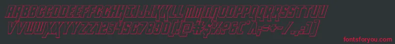 kondor3dital Font – Red Fonts on Black Background