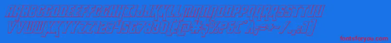 kondor3dital Font – Red Fonts on Blue Background