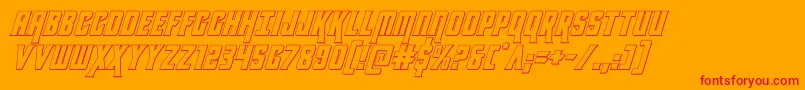 kondor3dital-Schriftart – Rote Schriften auf orangefarbenem Hintergrund