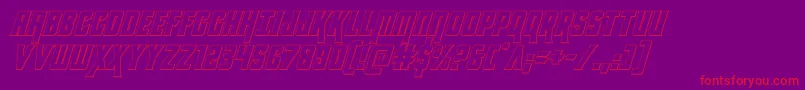 フォントkondor3dital – 紫の背景に赤い文字