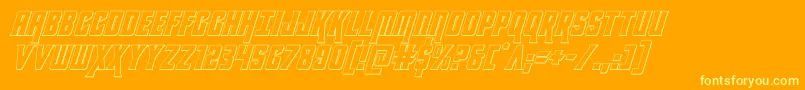 kondor3dital Font – Yellow Fonts on Orange Background