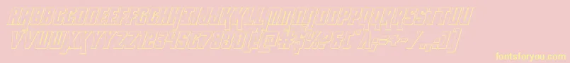 kondor3dital Font – Yellow Fonts on Pink Background