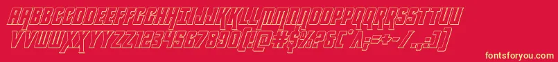 kondor3dital Font – Yellow Fonts on Red Background