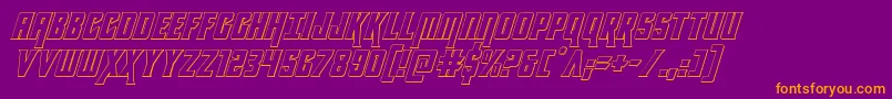 kondor3dital Font – Orange Fonts on Purple Background