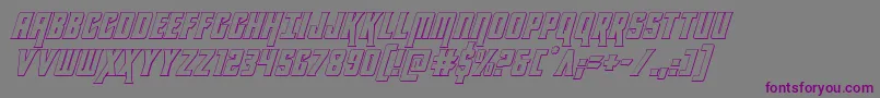 kondor3dital Font – Purple Fonts on Gray Background