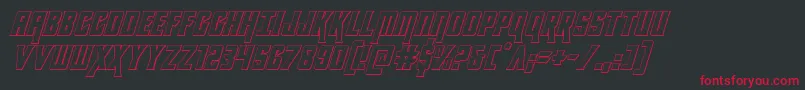 kondor3dital Font – Red Fonts on Black Background