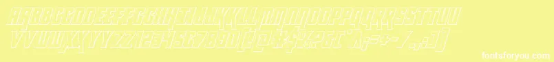 kondor3dital Font – White Fonts on Yellow Background