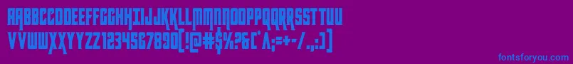 フォントkondorcond – 紫色の背景に青い文字