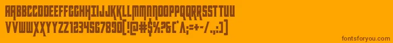 kondorcond-Schriftart – Braune Schriften auf orangefarbenem Hintergrund