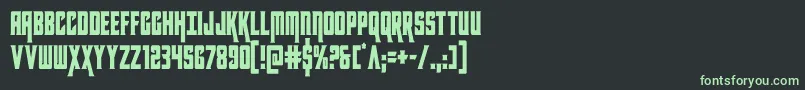 kondorcond Font – Green Fonts on Black Background