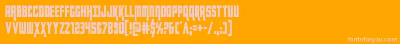 kondorcond-Schriftart – Rosa Schriften auf orangefarbenem Hintergrund