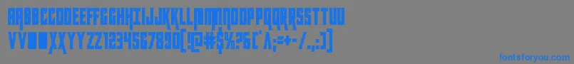 フォントkondorcond – 灰色の背景に青い文字