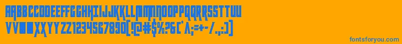 Шрифт kondorcond – синие шрифты на оранжевом фоне