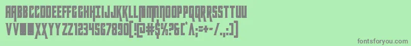 フォントkondorcond – 緑の背景に灰色の文字