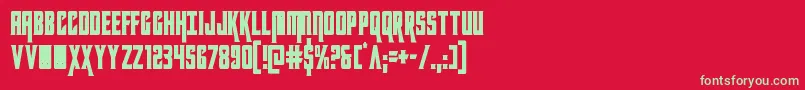 kondorcond Font – Green Fonts on Red Background